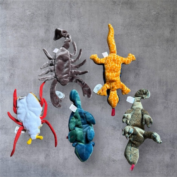 Ty Beanie Babies Multicolor Reptile and Insect Plush Set - NWT - Picture 2 of 12